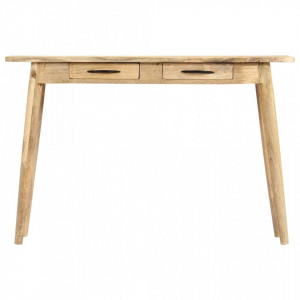 Masa consola, 115 x 40 x 75 cm, lemn masiv de mango nefinisat - V282748V - Img 3