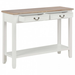 Masa consola, alb, 110 x 35 x 80 cm, lemn - V249901V - Img 2
