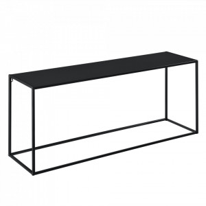 Masa consola de perete, 50 x 115 x 32 cm, negru mat - P65461665 - Img 3