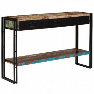 Masa consola, lemn masiv reciclat, 120x30x76 cm - V244843V - Img 1