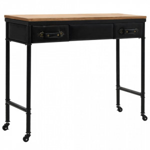 Masa consola, MDF si lemn de brad, 100 x 33,5 x 80 cm - V245758V