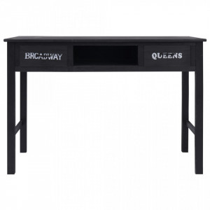 Masa consola, negru, 110 x 45 x 76 cm, lemn - V284161V - Img 4