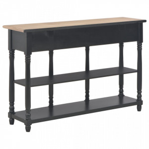Masă consolă, negru, 120 x 30 x 76 cm, MDF - V280018V - Img 3