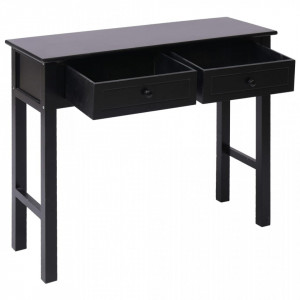 Masă consolă, negru, 90 x 30 x 77 cm, lemn - V284148V