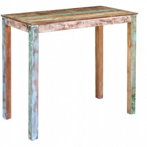 Masa de bar, lemn reciclat de esenta tare, 115x60x107 cm - V243453V