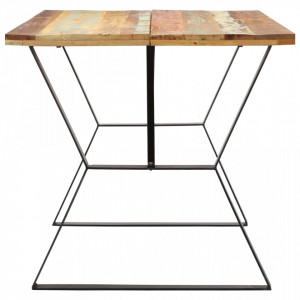 Masa de bucatarie, 140 x 80 x 76 cm, lemn masiv reciclat - V247948V - Img 3