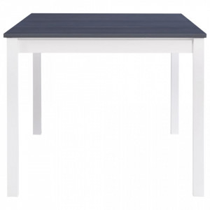 Masa de bucatarie, alb si gri, 180 x 90 x 73 cm, lemn de pin - V283406V - Img 4