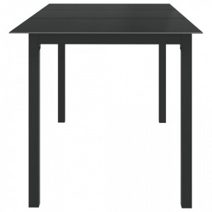Masă de grădină, negru, 150x90x74 cm, aluminiu și sticlă - V312201V - Img 3