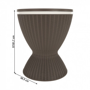 Masă de răcire pentru grădină, inaltime reglabila, gri, 48x57/81 cm - TP277734 - Img 20