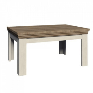 Masă extensibilă pentru dining, culoarea pin nordic/stejar sălbatic, 160-203x90 cm - TP86117 - Img 6