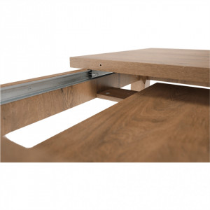 Masă extensibilă pentru dining,culoarea stejar închis, 160-203x90 cm - TP86191 - Img 6