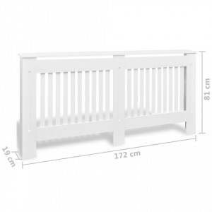 Masca de calorifer, 2 buc., alb, 172 cm, MDF - V276005V - Img 4