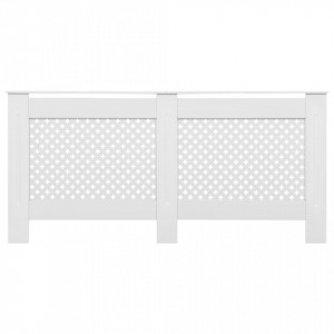 Masca pentru calorifer, alb, 172x19x81,5 cm, MDF - V284325V - Img 3