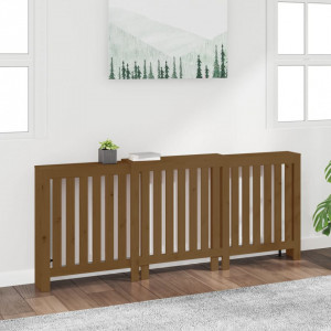 Mască pentru calorifer maro miere 210x21x85 cm lemn masiv pin - V822589V - Img 2