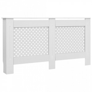 Mască pentru calorifer, MDF, 152x19x81,5 cm, alb - V284324V - Img 1