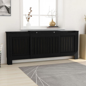 Mască pentru calorifer, negru, 205 cm, MDF - V325548V - Img 2