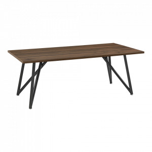 Masuta cafea, 120 x 60 x 45 cm, efect lemn nuanta inchisa - P77062381 - Img 2