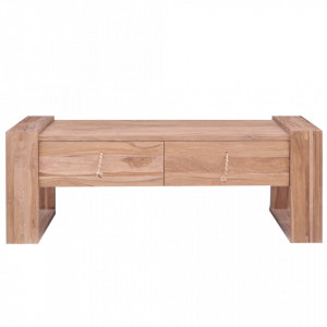 Masuta de cafea, 110 x 60 x 40 cm, lemn masiv de tec - V287892V - Img 4