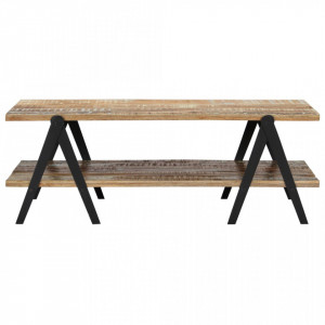 Masuta de cafea, 115 x 60 x 40 cm, lemn masiv reciclat - V248095V - Img 3