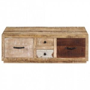 Masuta de cafea, 90 x 60 x 30 cm, lemn masiv de mango - V249863V - Img 3
