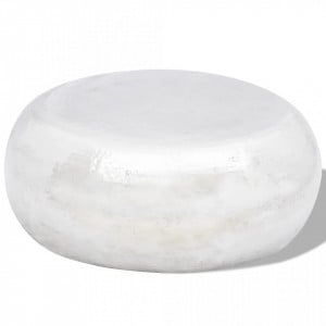 Masuta de cafea din aluminiu batut la ciocan, argintiu - V242322V
