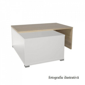 Măsuţă de cafea extensibilă, negru/alb - TP130597 - Img 2