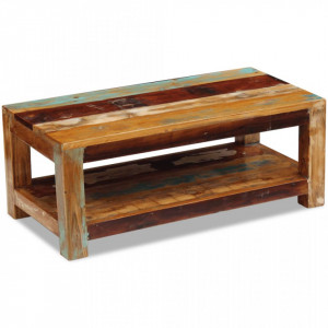 Masuta de Cafea Lemn Solid Reciclat 90x45x35 cm - V243322V - Img 4