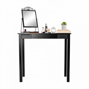 Măsuţă, masă tip consolă neagră, 80x40x75 cm - TP277806 - Img 4