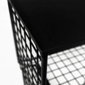 Măsuţă metalică, neagră, 40x22x68 cm - TP285301 - Img 13
