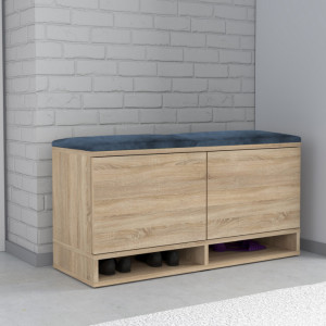 MBBAS1 - Banca, bancuta, 100x37x50 cm, pantofar pentru Hol, pantofi, depozitare - Sonoma