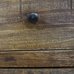 Noptiera din lemn masiv reciclat 40 x 30 x 51 cm - V244487V - Img 2