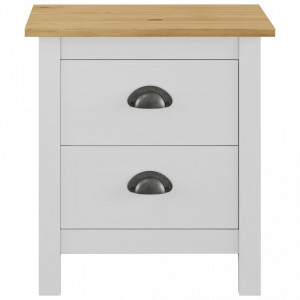 Noptiera Hill Range, alb, 46x35x49,5 cm, lemn masiv de pin - V288906V - Img 4
