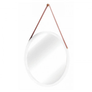 Oglindă de perete, bambus alb, 45 cm - TP227996 - Img 1