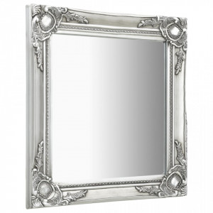 Oglinda de perete in stil baroc, argintiu, 50 x 60 cm - V320318V - Img 3