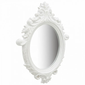 Oglinda de perete in stil Castle, alb, 56 x 76 cm - V320356V - Img 2