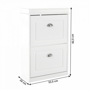 Pantofar, 2 compartimente, alb, 53x82x24 cm - TP257686 - Img 5