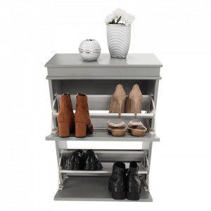 Pantofar, 2 compartimente, gri, 53x82x24 cm - TP289129 - Img 14