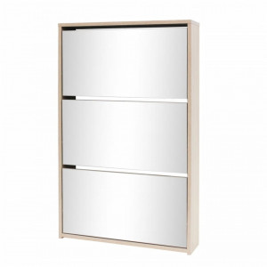 Pantofar cu oglinda si 3 niveluri, stejar, 63 x 17 x 102,5 cm - V243047V - Img 2
