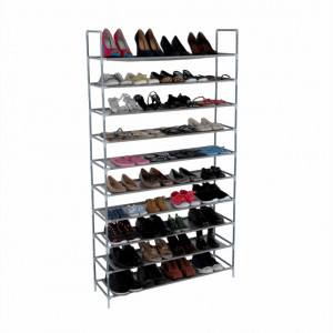 Pantofar cu rafturi, gri, 100x175x27 cm - TP263397 - Img 3
