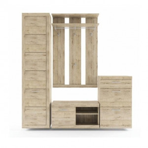 Pantofar inalt, culoarea stejar, 60x217x35 cm - TP185581 - Img 2