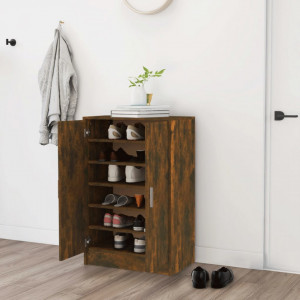 Pantofar, stejar fumuriu, 60x35x92 cm, lemn prelucrat - V816011V - Img 2