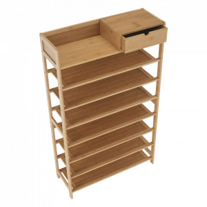 Pantofar, suport pentru pantofi, 7 poliţe, bambus, 70x25x117 cm - TP296533 - Img 6