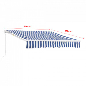 Paravan solar, 300 x 250 cm, albastru/alb unghi inclinare reglabil - P75702622 - Img 3