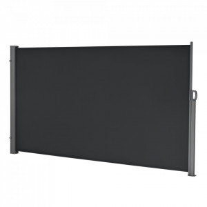 Paravan solar lateral retractabil, 160 x 300 cm, negru - P74654058