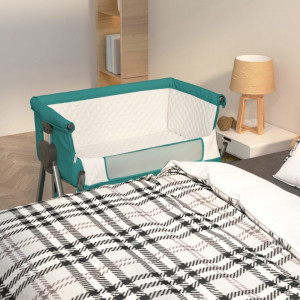 Pat pentru copii cu saltea, verde, pânză textil - V10294V - Img 2