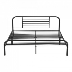 Pat rama metalica Atammik 180, 180 x 200 cm, 300 Kg, otel, negru, cu saltea si gratar, pentru 2 persoane - P71893907 - Img 3