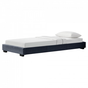 Pat tapitat modern, 214 x 96 x 20 cm, gri inchis, pentru 1 persoana - P67234588 - Img 2