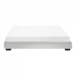 Pat tapitat modern cu saltea, 214 x 146 x 20,5 cm, alb, pentru 2 persoane - P67666368 - Img 4