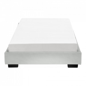 Pat tapitat modern imitatie piele, 214 x 96 x 20 cm, alb, pentru 1 persoana - P67234585 - Img 4