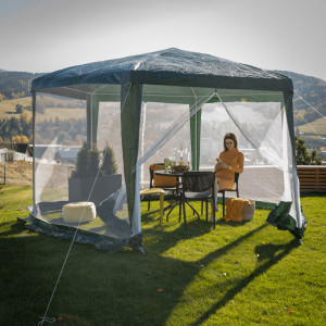 Pavilion, cort grădină pentru petreceri, verde, 3,9x2,5x3,9 m - TP298807 - Img 6